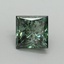 1.1 Ct. Fancy Vivid Pacific Green Princess Lab Grown Diamond