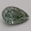 3.96 Ct. Fancy Vivid Green Pear Lab Grown Diamond