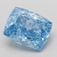 5.10 Ct. Fancy Vivid Blue Cushion Lab Grown Diamond