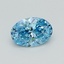 0.46 Ct. Fancy Vivid Blue Oval Lab Grown Diamond