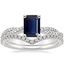 Platinum Petite Luxe Twisted Vine Diamond Ring (1/4 ct. tw.) with Flair Diamond Ring (1/6 ct. tw.)