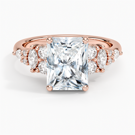 14K Rose Gold Jacqueline Diamond Ring