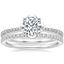 18K White Gold Clover Diamond Ring with Ballad Diamond Ring (1/6 ct. tw.)