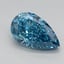 1.11 Ct. Fancy Vivid Blue Pear Lab Grown Diamond