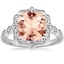 18K White Gold Cadenza Halo Diamond Ring, smalltop view