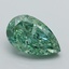 1.76 Ct. Fancy Vivid Green Pear Lab Grown Diamond