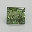 1.02 Ct. Fancy Vivid Green Princess Lab Grown Diamond