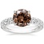 18K White Gold Ellora Half Coverage Diamond Ring, smalltop view