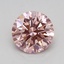 0.59 Ct. Fancy Vivid Pink Round Lab Grown Diamond