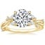 18K Yellow Gold Azalea Twist Diamond Ring, smalltop view