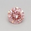0.35 Ct. Fancy Vivid Pink Round Lab Grown Diamond
