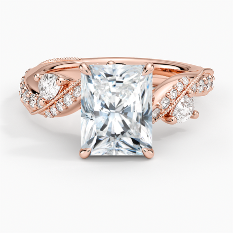 14K Rose Gold Grand Camellia Diamond Ring