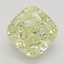 0.90 Ct. Fancy Light Yellow Cushion Diamond