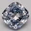 5.30 Ct. Fancy Vivid Blue Cushion Lab Grown Diamond