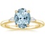 18K Yellow Gold Aria Perfect Fit Three Stone Diamond Ring, smalltop view