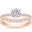 14K Rose Gold Amelie Diamond Ring with Curved Amelie Diamond Ring