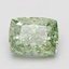 1.54 Ct. Fancy Vivid Green Cushion Lab Grown Diamond