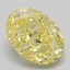 3.02 Ct. Fancy Yellow Oval Lab Grown Diamond