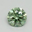 0.66 Ct. Fancy Vivid Green Round Lab Grown Diamond