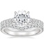 Platinum Sienna Diamond Ring (3/8 ct. tw.) with Luxe Flair Diamond Ring (1/3 ct. tw.)