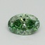 0.55 Ct. Fancy Vivid Pacific Green Oval Lab Grown Diamond