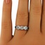 The Zahava Ring, smalltop view on a hand