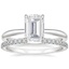 PT Moissanite Freesia Ring with Sia Diamond Open Ring, smalltop view