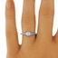 The Paola Ring, smalltop view on a hand