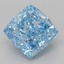 3.09 Ct. Fancy Vivid Blue Cushion Lab Grown Diamond