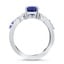 Sapphire and Diamond Contoured Ring Set, smallside view