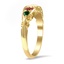 The Emelyne Ring, smalltop view on a hand