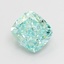 1.58 Ct. Fancy Vivid Green Cushion Lab Grown Diamond