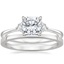 Platinum Cecily Diamond Ring with Petite Quattro Wedding Ring