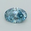 0.99 Ct. Fancy Vivid Greenish Blue Oval Lab Grown Diamond