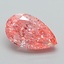 1.06 Ct. Fancy Vivid Pink Pear Lab Grown Diamond