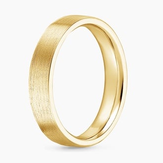 Mojave Matte 4mm Wedding Ring in 18K Yellow Gold