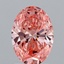 2.07 Ct. Fancy Vivid Orangy Pink Oval Lab Grown Diamond