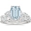 18K White Gold Secret Garden Diamond Ring (1/2 ct. tw.) with Winding Willow Diamond Ring (1/8 ct. tw.)