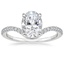 18K White Gold Stanza Diamond Ring, smalltop view
