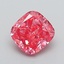1.03 Ct. Fancy Vivid Pink Cushion Lab Grown Diamond