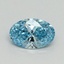 0.54 Ct. Fancy Vivid Blue Oval Lab Grown Diamond