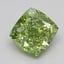 1.04 Ct. Fancy Vivid  Green Cushion Lab Grown Diamond
