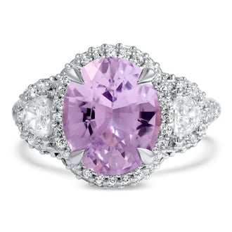 Custom Three-Stone Micro Pave Diamond Engagement Ring