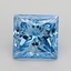3.77 Ct. Fancy Vivid  Blue Princess Lab Grown Diamond
