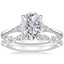 PT Moissanite Aria Diamond Ring (1/10 ct. tw.) with Versailles Diamond Ring (3/8 ct. tw.), smalltop view