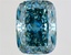 10.15 Ct. Fancy Vivid  Blue Cushion Lab Grown Diamond