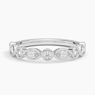 Versailles Bezel Diamond Ring in Platinum