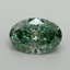1.17 Ct. Fancy Vivid Pacific Green Oval Lab Grown Diamond