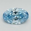 5.05 Ct. Fancy Vivid Blue Oval Lab Grown Diamond