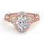 Custom Oval Halo and Tiara Diamond Ring
